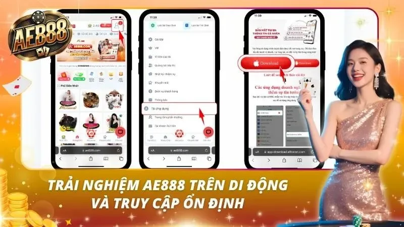 Trải nghiệm AE888 trên điện thoại Mobile-first