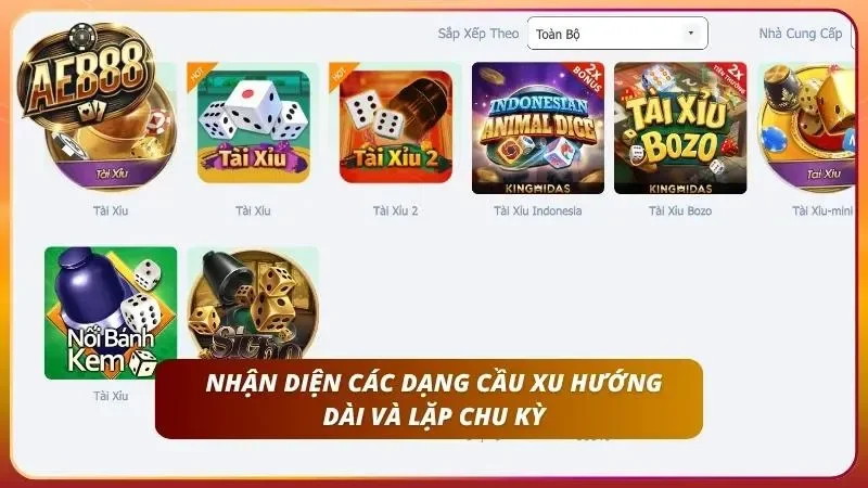 Nhận diện các dạng cầu tài xỉu phổ biến trên bảng vị trực tuyến