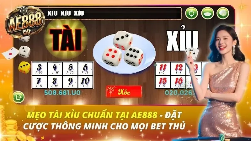 Mẹo Tài Xỉu Chuẩn Tại AE888 – Đặt Cược Thông Minh Cho Mọi Bet Thủ