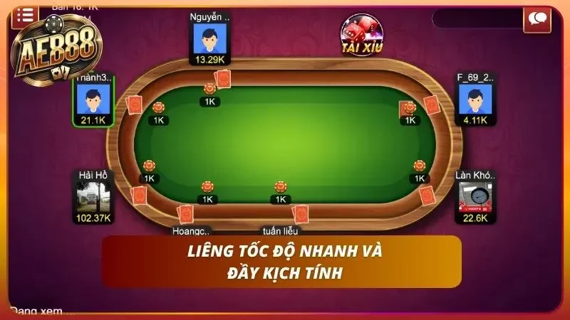 Giao diện sảnh trò chơi liêng cực đẹp mắt