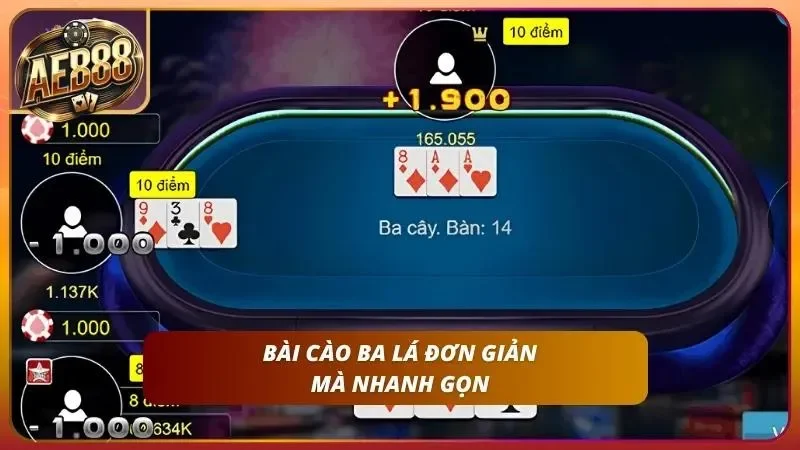 Người chơi chiến thắng bài cào ba lá